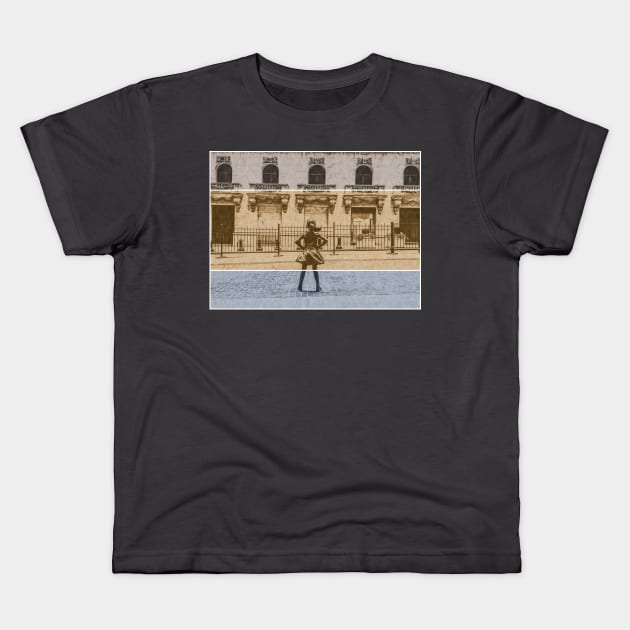 The Fearless Girl Kids T-Shirt by goldstreet